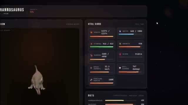 Live Dino Stats