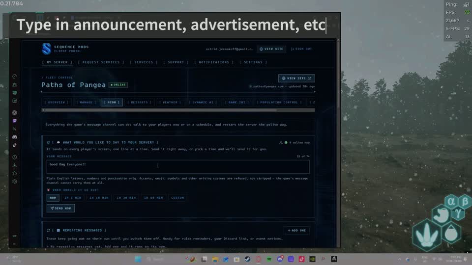 RCON Panel — 3 video demos