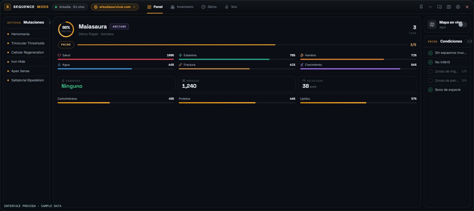 Arkadia Overlay — interface preview