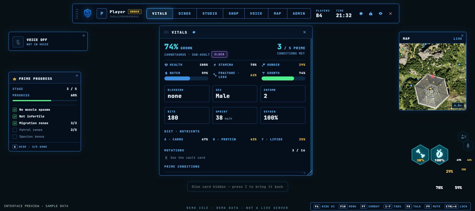 Paleo Passage Overlay — interface preview