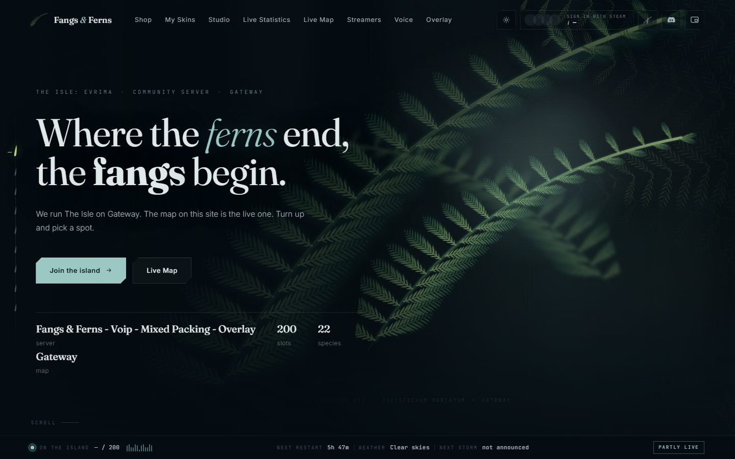 Fangs & Ferns website portfolio capture
