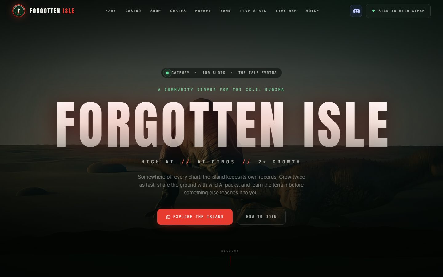 Forgotten Isle website portfolio capture