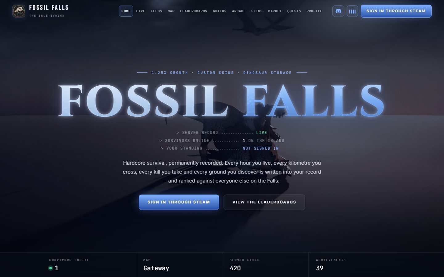 Fossil Falls website portfolio capture