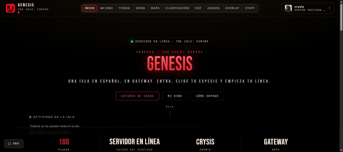 Genesis website portfolio capture