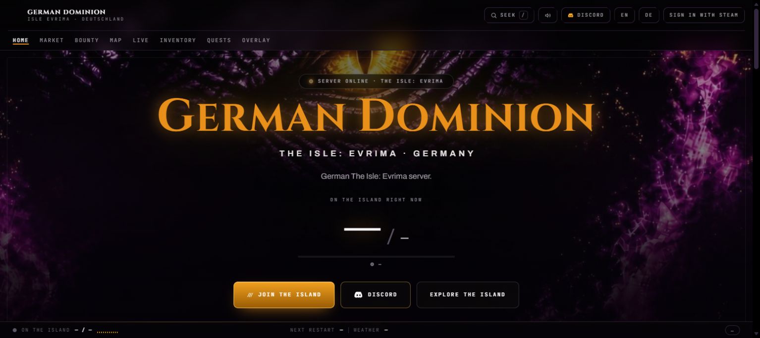 German Dominion website portfolio capture