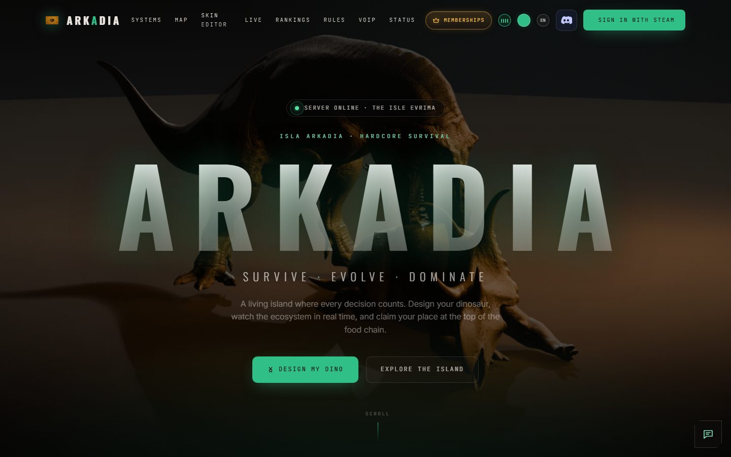 Isla Arkadia website portfolio capture
