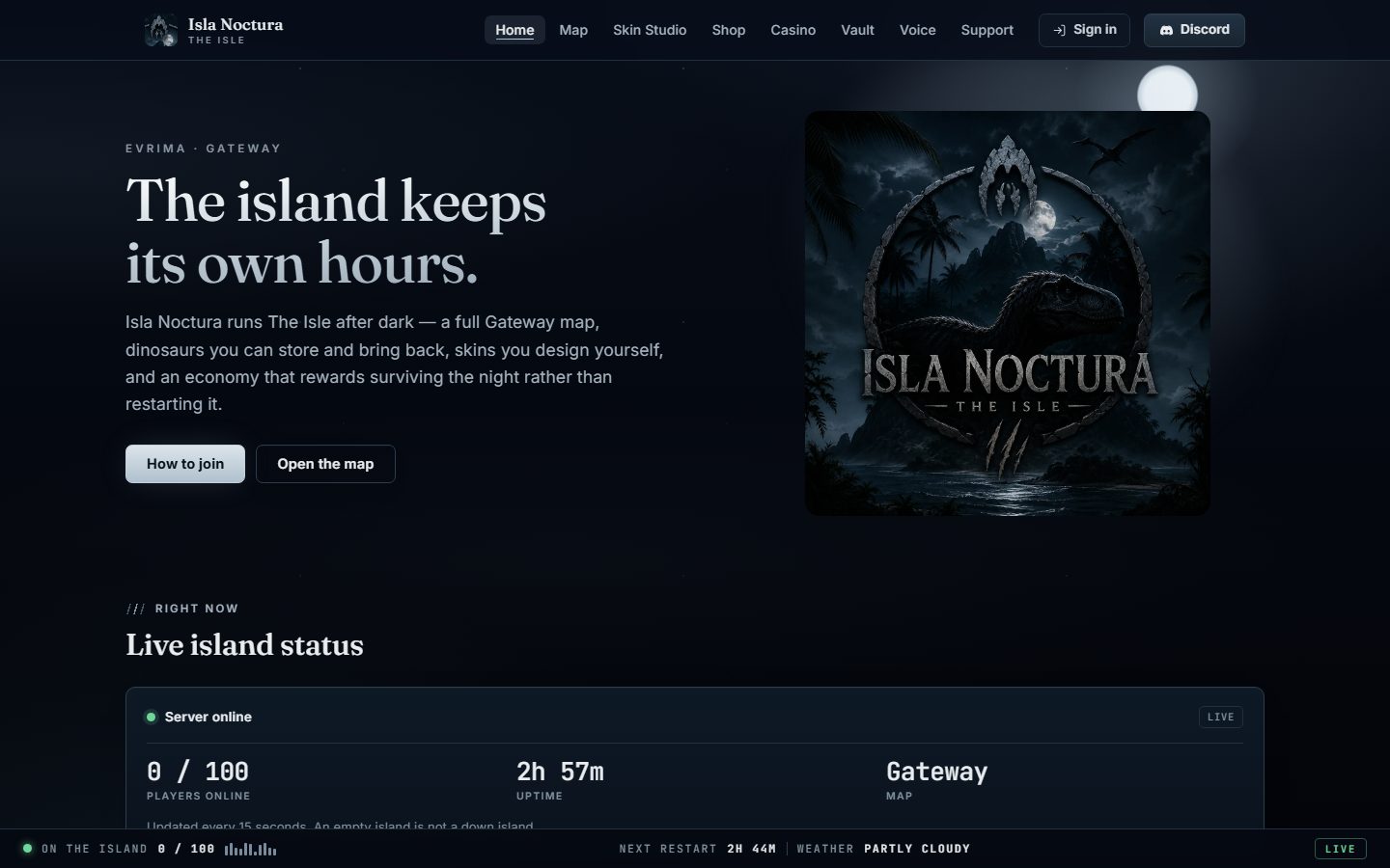 Isla Noctura website portfolio capture