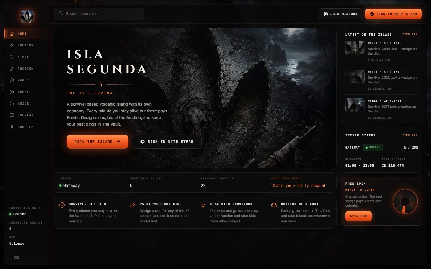 Isla Segunda website portfolio capture