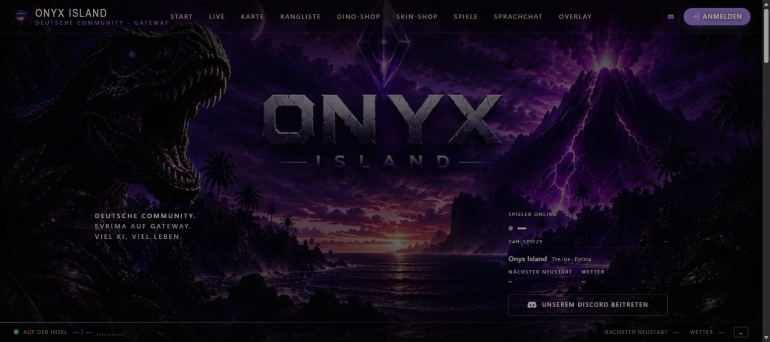 Onyx Island website portfolio capture
