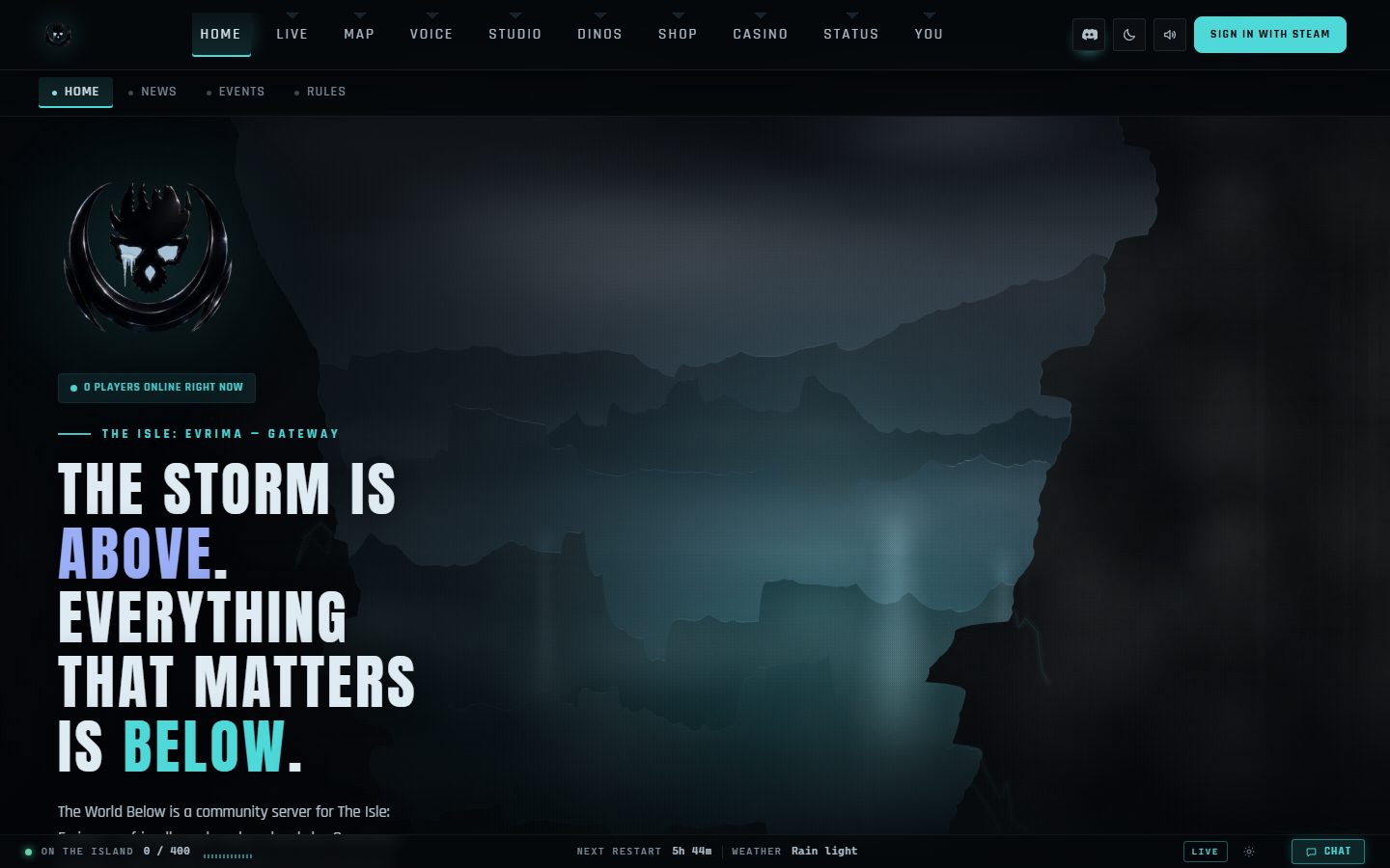 The World Below website portfolio capture