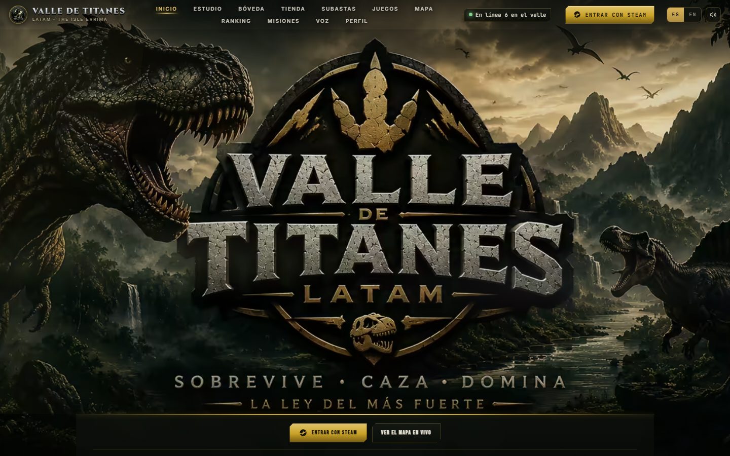 Valle de Titanes website portfolio capture